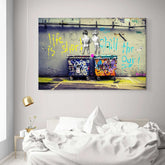 Banksy Peeing Boys Graffiti Street Art Wall Art | Yedwo